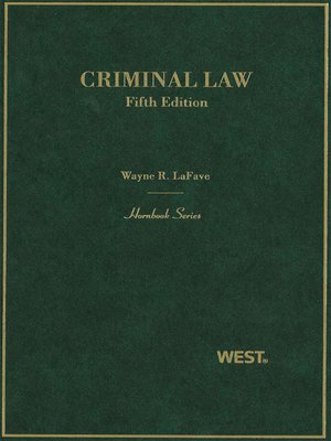 cover image of LaFave's Criminal Law, 5th (Hornbook Series)